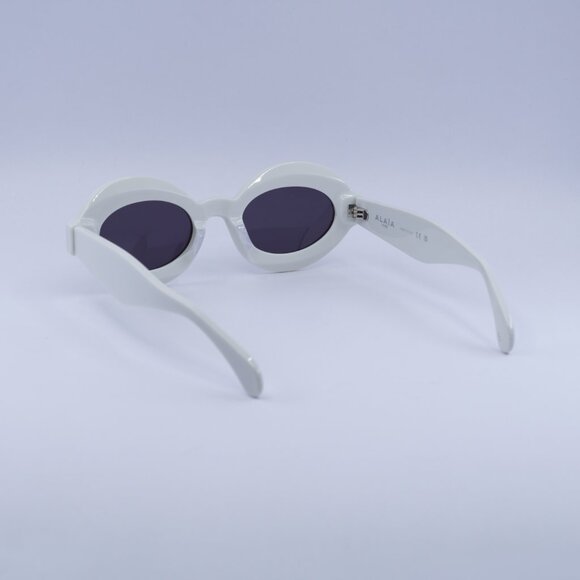 ?️ New Azzedine Alaïa AA0059S 002 Sunglasses - Ivory Frame, Grey Lenses